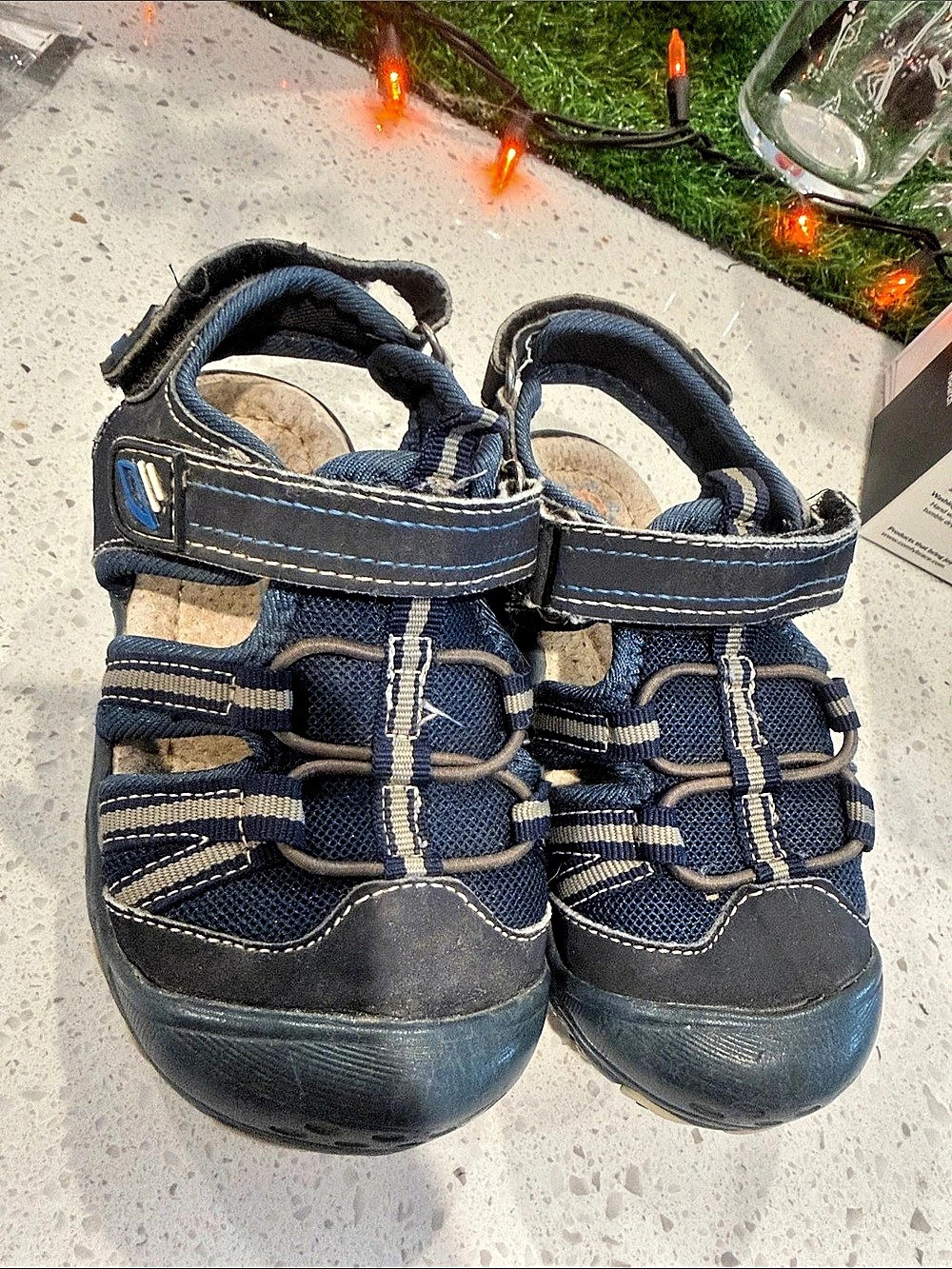 Dream Pairs Kids Outdoor Sports Sandals Blue & Black